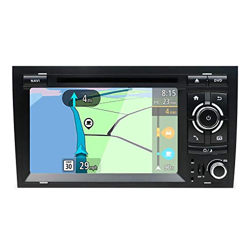 Para Au di A4 2003-2011 Android 9.0 Doble Din Estéreo Sat Nav Navegación GPS Pantalla de 7 pulgadas Unidad principal Soporte Control de teléfono Mapas fuera de línea / en línea Reproductor multimedi