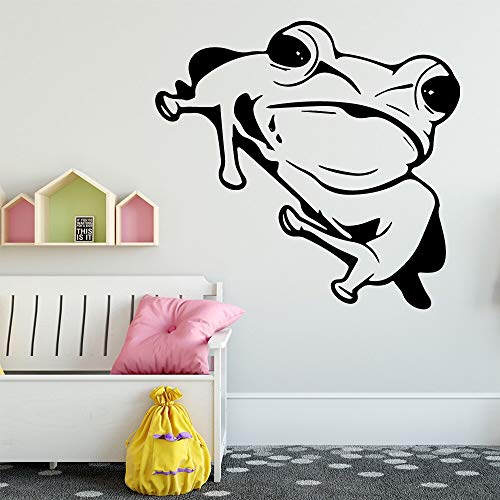 Personalidad creativa pegatinas de pared literaria hermosa rana pegatinas de pared extraíbles autoadhesivas habitación de los niños arte mural A2 30X31cm