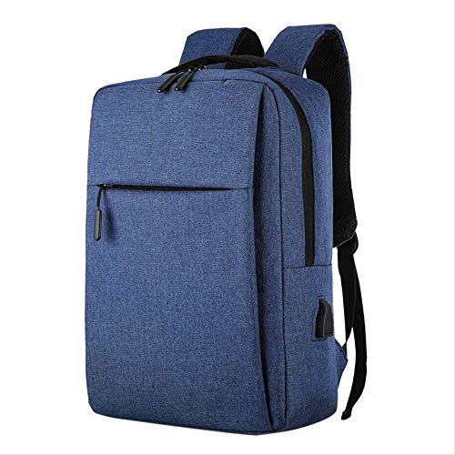 PMWLKJ Portátil USB Mochila Escuela Bolsa Mochila Antitheft Hombres Mochila Viajes Daypacks Mochila De Ocio Masculino 28x12x41cm Azul