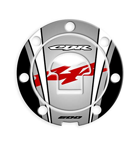 Protector de tapón de gasolina compatible con Honda CBR 600 RR 2004-2008 GP-669 (White)