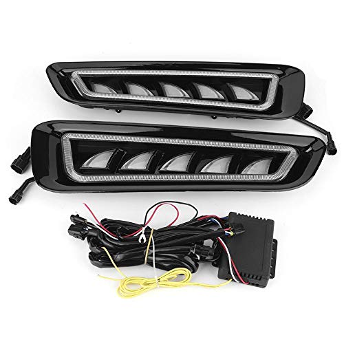 Qiilu LED Daytime Light, 2pcs LED Daytime Running Lights Lámpara de señalización 3 colores para F150 17-19