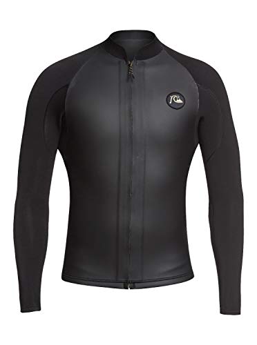 Quiksilver Highline 2mm LTD LS Front-Zip Glide Skin Jacket XKKY-Black-Gold L