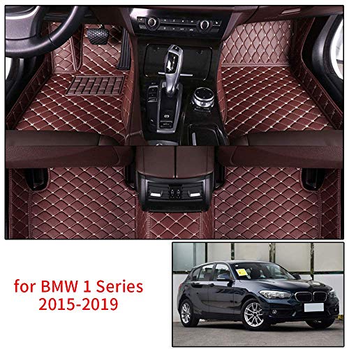 SADGE Alfombrillas Personalizadas para Piso Coche Alfombras De Cuero para Pies para BMW 120i 116i 118i 125i M135i M140i F20 E82 E87 E88 Alfombrilla Antideslizante Impermeable Delantera Trasera