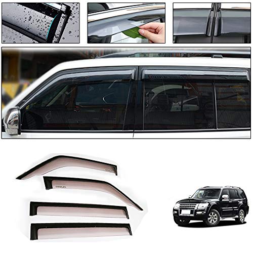 saitake Deflectores Viento para M itsubishi Pajero V73 2004-2011 Derivabrisas Deflectores de Aire Visera Lateral Ventanillas Viento y Lluvia