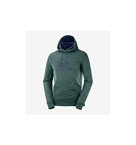 SALOMON Logo Hoodie M Hombre, Verde (Green Gables), XL