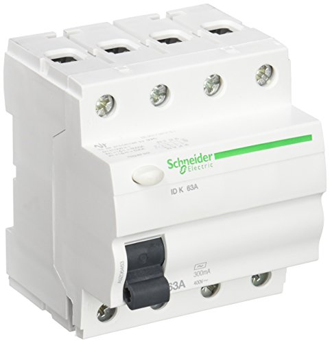 Schneider Electric A9Z06463 Interruptor Diferencial, 4P, 63A, 300Ma, Clase Ac
