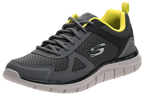 Skechers Track, Zapatillas de Entrenamiento Hombre, Multicolor (CCLM Black Leather/Mesh/Trim), 46 EU