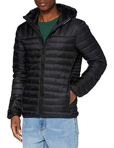 Superdry Core Down Jacket chaqueta, negro, L para Hombre