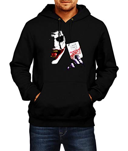 SWEATSHIRT Seat Joker 2 Logo Sudaderas con Capucha Hoodie Ropa Hombre Men Car Auto tee Black Grey Negro Gris Long Sleeves Mangas Largas Present Christmas (XL, Black)