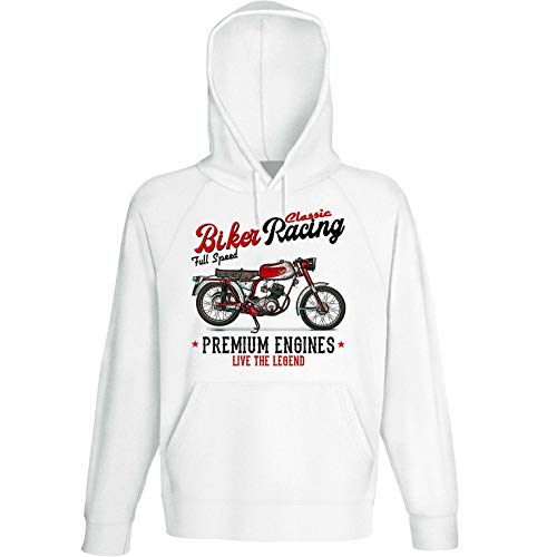 Teesandengines Ducati 85 Turismo Biker Racing Sudadera con Capucha Size Large