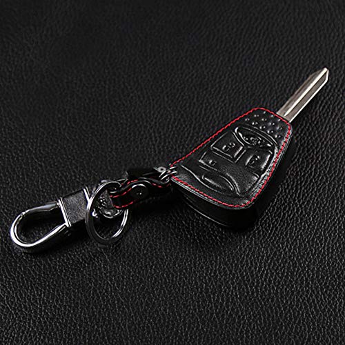 TMAAORS Leather car key cover,for Jeep Chrysler 300 PT Cruiser Sebring Dodge Caliber