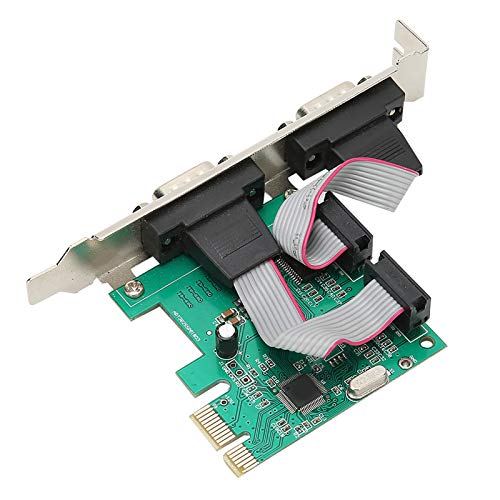 Tomanbery Tarjeta de expansión Plug and Play de 2 Puertos de Alto Rendimiento Tarjeta de expansión PCI-E Tarjeta controladora de expansión Resistente al Desgaste Interfaz PCI-E a COM Serie