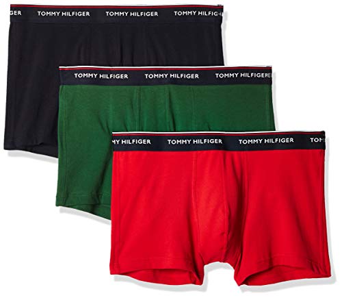 Tommy Hilfiger 3p Trunk Ropa Interior, Cielo del Desierto/Terreno/Rojo Primario, MD para Hombre