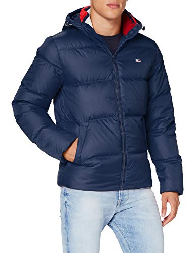 Tommy Jeans TJM Essential Down Jacket Chaqueta, Azul Marino Crepúsculo, S para Hombre