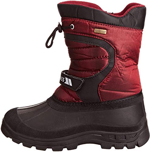 Trespass Kukun, Botas de Nieve, Negro/Rojo, 29 EU