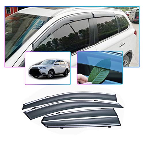 Ventanillas Viento y Lluvia Coche Sunny Visor Humo Window Sun Rain Visera Deflector Guard para Mitsubishi Outlander 2015 2016 2017 2017 2017 2017 2017 Deflectores Aire