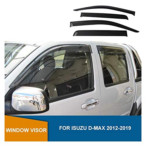 Ventanillas Viento y Lluvia Deflector De Ventana Lateral Shields De Viento Sun Rain Deflector Guard For Isuzu D-MAX DMAX 2012 2013 2014 2015 2017 2017 2018 2019 Derivabrisas Deflectores