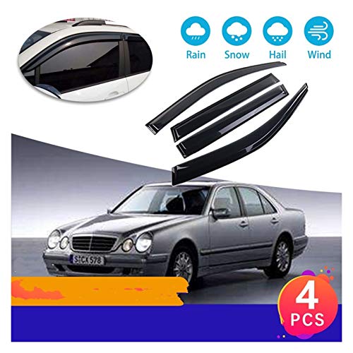 Ventanillas Viento y Lluvia para Mercedes-Benz Clase E W210 1996~2002 Deflectores De Ventana Visor Ventilación Toldos Protector Deflector Refugios Escudo Derivabrisas Deflectores