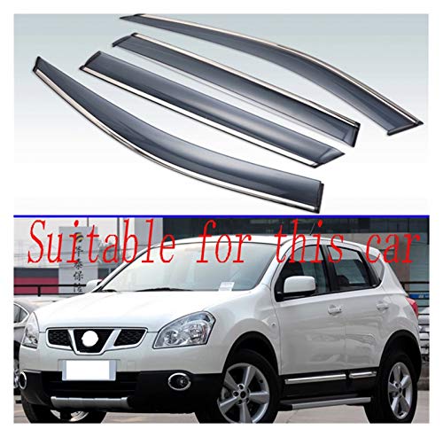 Ventanillas Viento y Lluvia para Nissan Qashqai First Generation (J10) 2006-2013 Visa Exterior de Ventas de Ventas de Ventanas Sun Sun Rain Guard Deflector Derivabrisas Deflectores