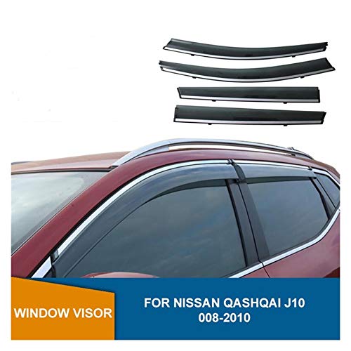 Ventanillas Viento y Lluvia para Nissan Qashqai J10 2008 2009 2010 2011 2011 2012 2013 2014 2015 Lado Ventana Deflectores Smoke Sun Sun Deflector Guards Derivabrisas Deflectores