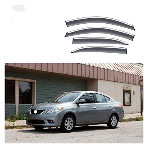 Ventanillas Viento y Lluvia para Nissan Sunny 2011-2018 Ventana Sun Sun Rain Visor Deflectores de Viento Shield Whield Weathershields Tolsa Cubierta Deflectores Aire