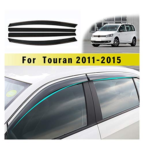 Ventanillas Viento y Lluvia para VW para Touran 2011-2015 4pcs Coche Styling Smoking Window Sun Visera De Lluvia Deflector Guard Hxjh Viseras Laterales deflectores