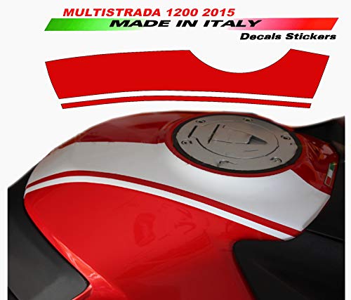 Vulturbike - Banda adhesiva de colores para depósito - Ducati Multistrada 950/1260/DVT rojo