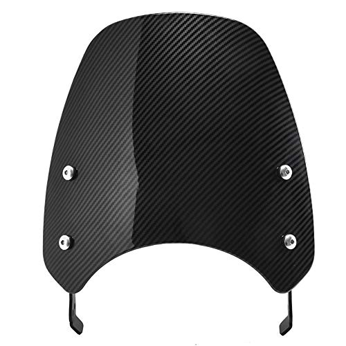 WeiCYN De Carbono de la Motocicleta Parabrisas del Viento Protección Deflector for Ducati Scrambler clásico Icono 2015 2016 2017 2018 2019 Carbon Fiber Look