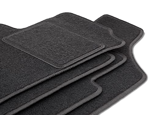 Wielganizator Alfombrillas para coche de terciopelo, color grafito, ajuste perfecto, alfombrillas de terciopelo Anthra, aptas para Dodge Challenger III Coupe (2008-) 4 piezas