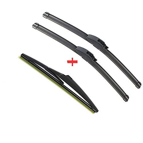 WOLDce Escobillas limpiaparabrisas Delanteras y traseras de limpiaparabrisas de Coche, adecuadas para Suzuki Grand Vitara 2005-2015 19"+19" +12"