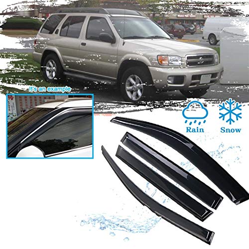 WRDD Ventanillas Viento y Lluvia Accesorios De Ventana De Coche para Nissan Pathfinder Terrano R50 Infiniti QX4 1996~2004 Protector De Lluvia Visera Deflectora Toldos Refugios 2003 Deflectores Aire