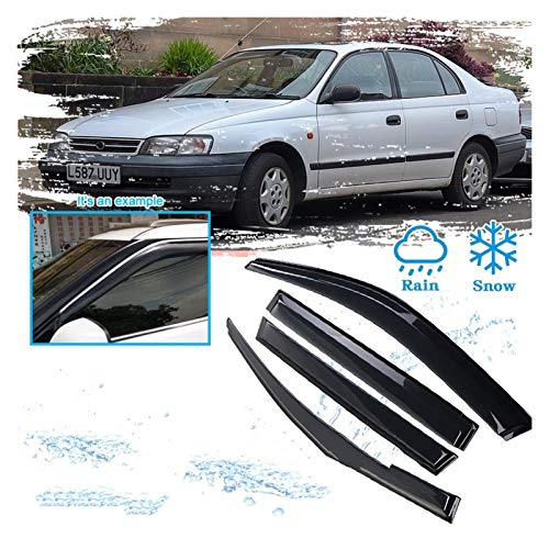 WRDD Ventanillas Viento y Lluvia para Toyota Corona Carina E T190 1992~1998 Ventana De Coches Rain Guard Deflector Toldos De Visuación Refugios Deflectores Aire