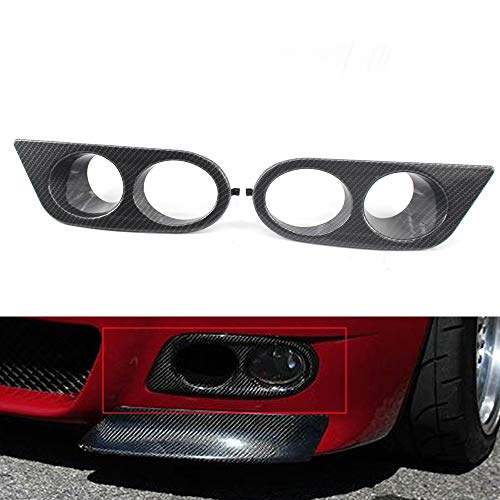 Xiatian Fog Light Fibra De Carbono Cubierta de la Parrilla Apto for BMW E46 M3 2001-2006 Rejilla Delantera de Repuesto para Coches