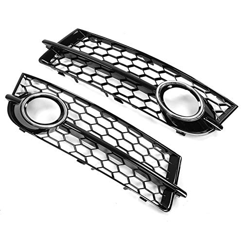 YYMM Rejillas de Autos Fog Fog Light Light LÁMPARA DE LÁMPARA TRIMAJE Hex Hex Front Grill Grill para Audi TT 8J 2006-2014 (Color : Silver)