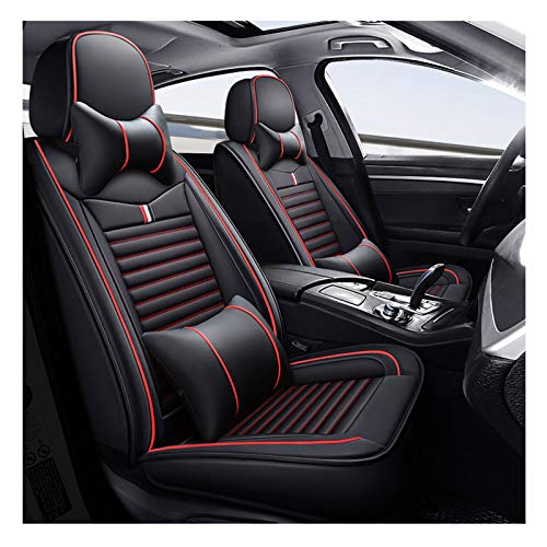 ZMCOV Funda Asiento Coche Piel, Transpirable Antideslizante Delantero Y Trasero Carseat Protectores, Suitable for Year-Round Use, Compatibile con Toyota Yaris,Yaris Sedan,Negro,Luxury