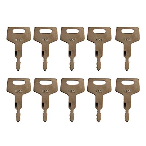 10Pcs Llave de Inicio 17001-00019 180845 H806 Llave de Encendido para Excavadora y cargadora Takeuch i Excavadora New Hollan d Cargadora de cadenas Geh l CTL Algunas miniexcavadoras Cas e