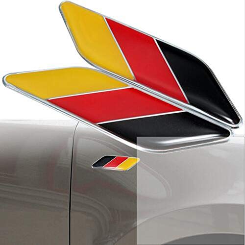 2 Unids/par 3D Metal Bandera Alemana Emblema de la Insignia del Coche Etiqueta Engomada para Volkswagen Audi BMW Mercedes Benz Porsche