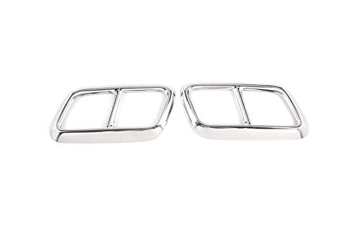 2pcs for Range Rover Sport 2020 L494 Escape de Acero Inoxidable Silenciador Trasero Cola Cubierta de tuberías Tubo de Escape (Color Name : Silver)