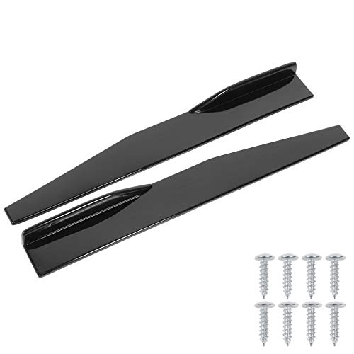 2pcs Universal Car Side Faldón Extensiones Faldas laterales Rocker Extension Panel Splitter Lip Wing Difusor 74.5cm Negro brillante