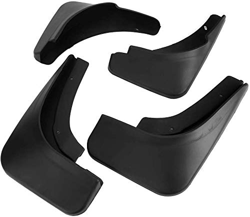 4 Pcs Negros Coche Faldón Guardabarros para Volkswagen Bora 2009-2012, Delanteras Traseras Rueda Cubiertas Flaps Embellecedores Accesorios Carrocería