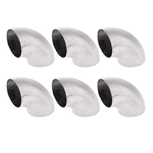 6x / Pack 2.5 Pulgadas 201 Acero Inoxidable 90 Grados Curva 63 Mm Codo Tubo De Escape