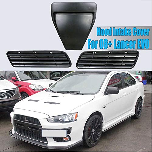 ABS capilla respiraderos del capo cucharada de la capilla fit For entrada de aire Ajuste de la cubierta ajuste fit For Mitsubishi Lancer GTS EVO 10 X GSR 08-15 Estilo campana Decorativo de Entrada Acc