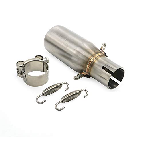 Adecuado para y300 MP3 Motocicleta Muffler Middle Conexión Tubo de conexión 2009-2016 Sistema de Escape de Deslizamiento Escape Pipe Medio (Color : Silver)