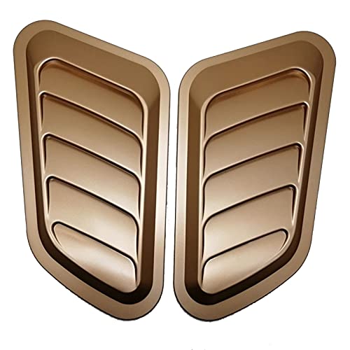 AGYH Toma De Aire Coche Capo Ventilaciones para Capó De Coche, 2 Piezas ABS para Capó General De Coche Decoración De Entrada De Aire Scoop Turbo Pegatinas para Capó, Champán