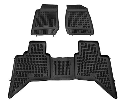 Alfombrillas de Goma Compatible con Isuzu D-MAX II (Desde 2011) + Limpiador de Plasticos (Regalo) | Accesorios Coche Alfombrilla Suelo