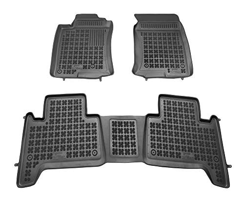 Alfombrillas de Goma Compatible con Toyota Land Cruiser J120 (2002-2009) + Limpiador de Plasticos (Regalo) | Accesorios Coche Alfombrilla Suelo