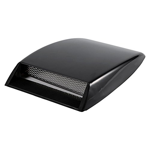 Aramox Bonnet Vent Cover, Capilla de cubierta de la etiqueta engomada del respiradero del capo de admisión del flujo de aire decorativo universal del coche(Black)