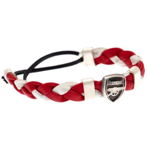 Arsenal F.C. Pulsera de piel sintética con correa deslizante.