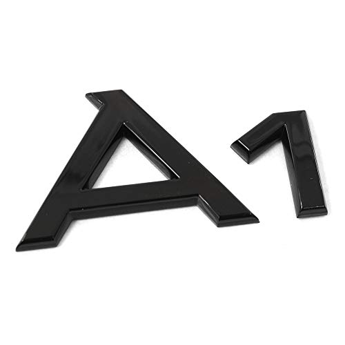 Audi 82A071803 Texto A1 Logo Negro Tuning Exclusive Black Edition Emblema autoadhesivo