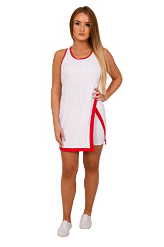 Bace Vestido de tenis blanco para mujer, vestido de tenis de golf para mujer, equipo de golf, vestido de golf para mujer, ropa deportiva para mujer (tamaño mediano)